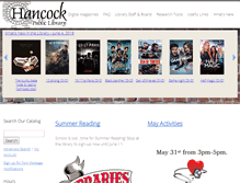 Tablet Screenshot of hancocklibrary.org